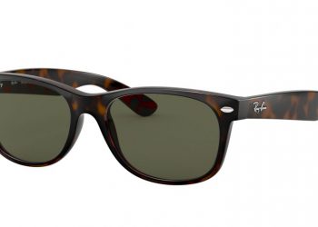 Ray Ban New Wayfarer Classic - Havana & Grün Klassisch Polarized