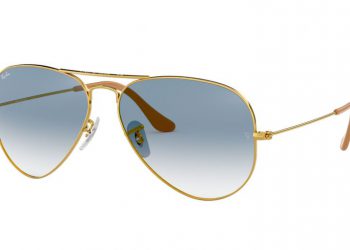 Ray-Ban Aviator Gradient - Glänzendes Gold & Hellblau Verlauf