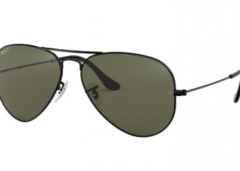 Ray-Ban Aviator Classic - Schwarz glänzend & Grün Klassisch