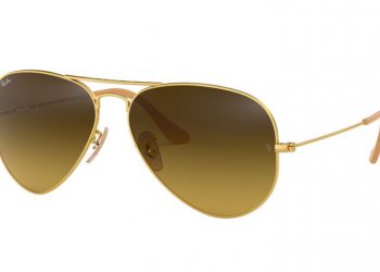 Ray-Ban Aviator Gradient - Mattes Gold & Braun Verlauf