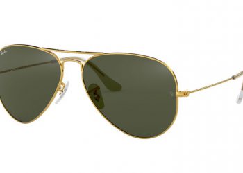 Ray-Ban Aviator Mirror - Gold glänzend & Grün klassisch