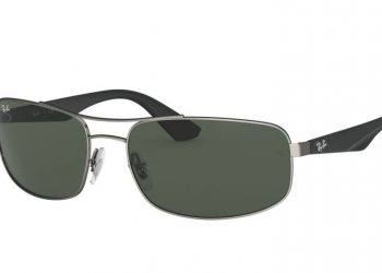 Ray-Ban RB3527 - Gunmetal, Schwarz & Grün Klassisch