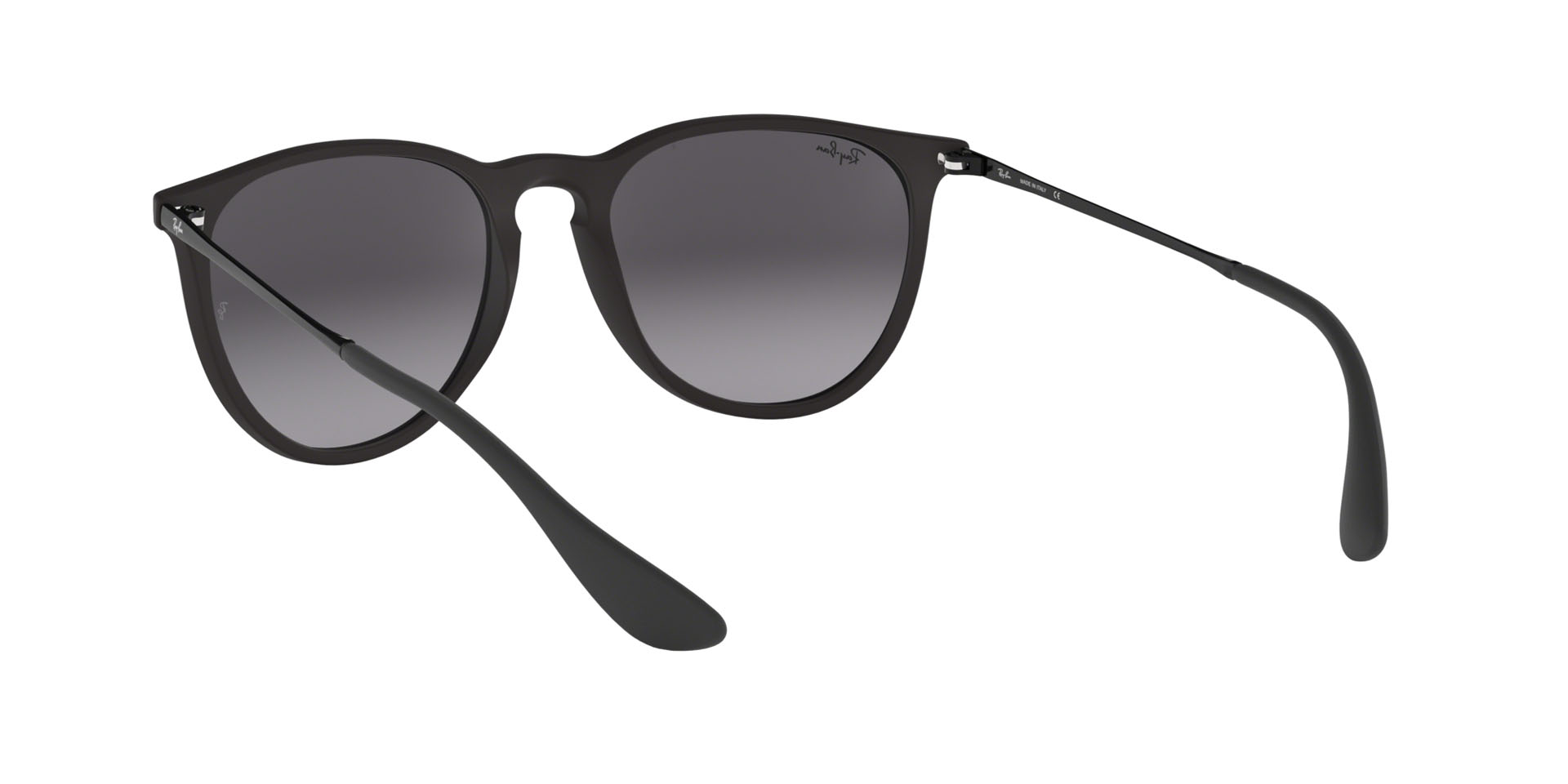 Ray Ban Erika Classic Mattschwarz Grau Verlauf Lado Este Sonnenbrillen
