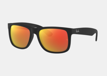 Ray-Ban Justin Color Mix Schwarz Rot Verspiegelt